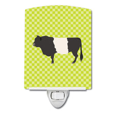 Load image into Gallery viewer, Belted Galloway Cow Green Ceramic Night Light BB7657CNL