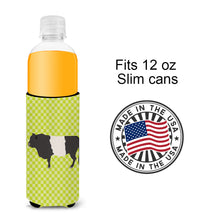 Load image into Gallery viewer, Belted Galloway Cow Green   Hugger for slim cans