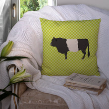 Load image into Gallery viewer, Belted Galloway Cow Green Throw Pillow - 14x14 Decorative Pillow – Art for Your Home &amp; Patio BB7657PW1414