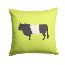 Load image into Gallery viewer, Belted Galloway Cow Green Throw Pillow - 14x14 Decorative Pillow – Art for Your Home &amp; Patio BB7657PW1414