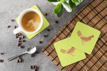 Load image into Gallery viewer, Frisian Friesian Chicken Green Foam Coaster  BB7658FC