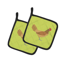 Load image into Gallery viewer, Frisian Friesian Chicken Green Pot Holders - Set of 2 - Heat-Resistant Kitchen Essentials BB7658PTHD