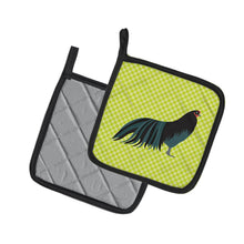 Load image into Gallery viewer, Sumatra Chicken Green Pot Holders - Set of 2 - Heat-Resistant Kitchen Essentials BB7659PTHD