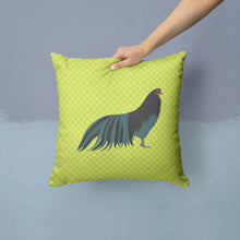 Load image into Gallery viewer, Sumatra Chicken Green Throw Pillow - 14x14 Decorative Pillow – Art for Your Home &amp; Patio BB7659PW1414