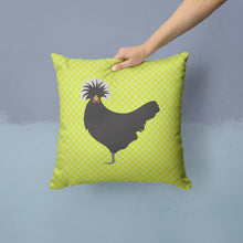 Load image into Gallery viewer, Polish Poland Chicken Green Throw Pillow - 14x14 Decorative Pillow – Art for Your Home &amp; Patio BB7660PW1414