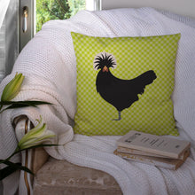 Load image into Gallery viewer, Polish Poland Chicken Green Throw Pillow - 14x14 Decorative Pillow – Art for Your Home &amp; Patio BB7660PW1414