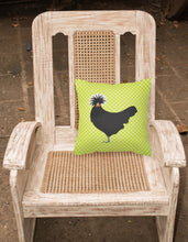 Load image into Gallery viewer, Polish Poland Chicken Green Fabric Decorative Pillow BB7660PW1818