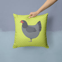 Load image into Gallery viewer, Jersey Giant Chicken Green Throw Pillow - 14x14 Decorative Pillow – Art for Your Home &amp; Patio BB7661PW1414