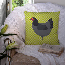 Load image into Gallery viewer, Jersey Giant Chicken Green Throw Pillow - 14x14 Decorative Pillow – Art for Your Home &amp; Patio BB7661PW1414