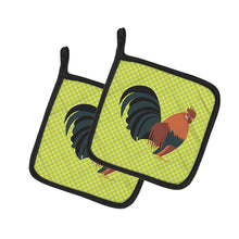 Load image into Gallery viewer, Dutch Bantam Chicken Green Pot Holders - Set of 2 - Heat-Resistant Kitchen Essentials BB7662PTHD