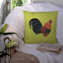 Load image into Gallery viewer, Dutch Bantam Chicken Green Throw Pillow - 14x14 Decorative Pillow – Art for Your Home &amp; Patio BB7662PW1414