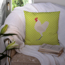 Load image into Gallery viewer, German Langshan Chicken Green Throw Pillow - 14x14 Decorative Pillow – Art for Your Home &amp; Patio BB7663PW1414