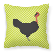 Load image into Gallery viewer, Naked Neck Chicken Green Fabric Decorative Pillow BB7665PW1818