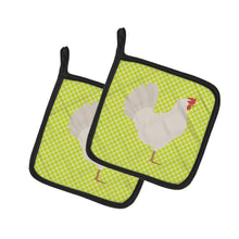 Load image into Gallery viewer, Leghorn Chicken Green Pot Holders - Set of 2 - Heat-Resistant Kitchen Essentials BB7666PTHD