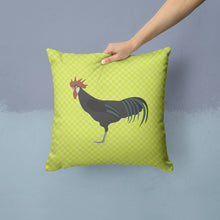 Load image into Gallery viewer, Minorca Ctalalan Chicken Green Throw Pillow - 14x14 Decorative Pillow – Art for Your Home &amp; Patio BB7667PW1414