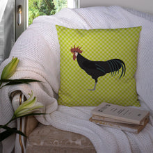 Load image into Gallery viewer, Minorca Ctalalan Chicken Green Throw Pillow - 14x14 Decorative Pillow – Art for Your Home &amp; Patio BB7667PW1414