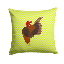 Load image into Gallery viewer, Malaysian Serama Chicken Green Throw Pillow - 14x14 Decorative Pillow – Art for Your Home &amp; Patio BB7668PW1414