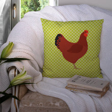 Load image into Gallery viewer, New Hampshire Red Chicken Green Throw Pillow - 14x14 Decorative Pillow – Art for Your Home &amp; Patio BB7669PW1414