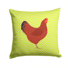 Load image into Gallery viewer, New Hampshire Red Chicken Green Throw Pillow - 14x14 Decorative Pillow – Art for Your Home &amp; Patio BB7669PW1414