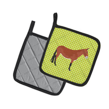 Load image into Gallery viewer, Mule Green Pot Holders - Set of 2 - Heat-Resistant Kitchen Essentials BB7671PTHD