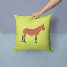 Load image into Gallery viewer, Mule Green Throw Pillow - 14x14 Decorative Pillow – Art for Your Home &amp; Patio BB7671PW1414
