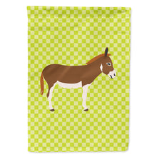 Load image into Gallery viewer, Miniature Mediterranian Donkey Green Flag Canvas House Size BB7673CHF