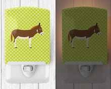 Load image into Gallery viewer, Miniature Mediterranian Donkey Green Ceramic Night Light BB7673CNL