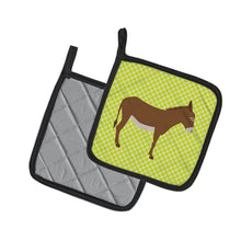 Load image into Gallery viewer, Cotentin Donkey Green Pot Holders - Set of 2 - Heat-Resistant Kitchen Essentials BB7675PTHD