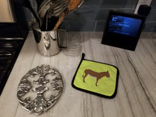 Load image into Gallery viewer, Cotentin Donkey Green Pot Holders - Set of 2 - Heat-Resistant Kitchen Essentials BB7675PTHD