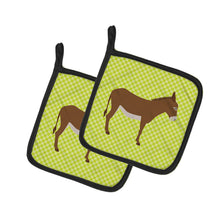 Load image into Gallery viewer, Cotentin Donkey Green Pot Holders - Set of 2 - Heat-Resistant Kitchen Essentials BB7675PTHD