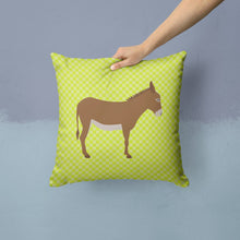 Load image into Gallery viewer, Cotentin Donkey Green Throw Pillow - 14x14 Decorative Pillow – Art for Your Home &amp; Patio BB7675PW1414