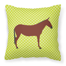 Load image into Gallery viewer, Hinny Horse Donkey Green Fabric Decorative Pillow BB7676PW1818