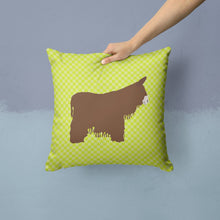 Load image into Gallery viewer, Poitou Poiteuin Donkey Green Throw Pillow - 14x14 Decorative Pillow – Art for Your Home &amp; Patio BB7678PW1414