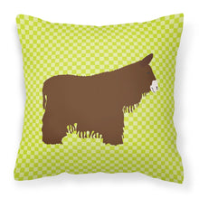 Load image into Gallery viewer, Poitou Poiteuin Donkey Green Fabric Decorative Pillow BB7678PW1818