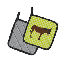 Load image into Gallery viewer, Zamorano-Leones Donkey Green Pot Holders - Set of 2 - Heat-Resistant Kitchen Essentials BB7679PTHD