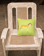 Load image into Gallery viewer, Turkmenian Kulan Donkey Green Fabric Decorative Pillow BB7680PW1818