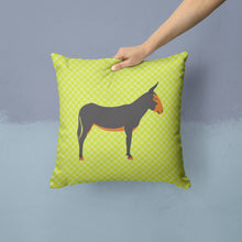 Load image into Gallery viewer, Catalan Donkey Green Throw Pillow - 14x14 Decorative Pillow – Art for Your Home &amp; Patio BB7681PW1414