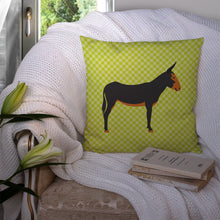 Load image into Gallery viewer, Catalan Donkey Green Throw Pillow - 14x14 Decorative Pillow – Art for Your Home &amp; Patio BB7681PW1414
