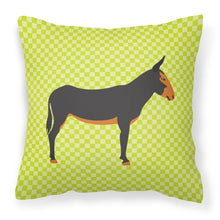 Load image into Gallery viewer, Catalan Donkey Green Fabric Decorative Pillow BB7681PW1818