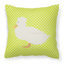 Load image into Gallery viewer, Crested Duck Green Fabric Decorative Pillow BB7683PW1818