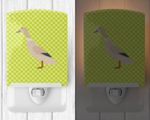 Load image into Gallery viewer, West Harlequin Duck Green Ceramic Night Light BB7684CNL