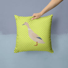 Load image into Gallery viewer, West Harlequin Duck Green Throw Pillow - 14x14 Decorative Pillow – Art for Your Home &amp; Patio BB7684PW1414