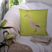 Load image into Gallery viewer, West Harlequin Duck Green Throw Pillow - 14x14 Decorative Pillow – Art for Your Home &amp; Patio BB7684PW1414