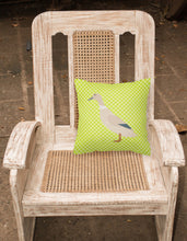 Load image into Gallery viewer, West Harlequin Duck Green Fabric Decorative Pillow BB7684PW1818