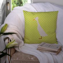Load image into Gallery viewer, Bali Duck Green Throw Pillow - 14x14 Decorative Pillow – Art for Your Home &amp; Patio BB7685PW1414