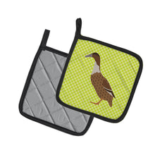 Load image into Gallery viewer, Dutch Hook Bill Duck Green Pot Holders - Set of 2 - Heat-Resistant Kitchen Essentials BB7687PTHD