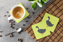 Load image into Gallery viewer, Blue Swedish Duck Green Foam Coaster  BB7688FC