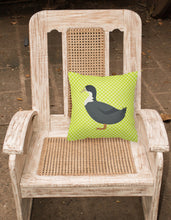 Load image into Gallery viewer, Blue Swedish Duck Green Fabric Decorative Pillow BB7688PW1818