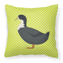 Load image into Gallery viewer, Blue Swedish Duck Green Fabric Decorative Pillow BB7688PW1818
