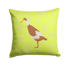 Load image into Gallery viewer, Indian Runner Duck Green Throw Pillow - 14x14 Decorative Pillow – Art for Your Home &amp; Patio BB7691PW1414